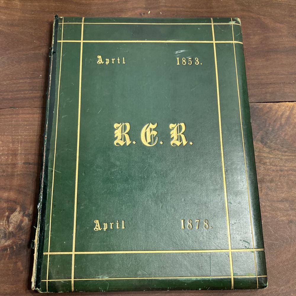 Vintage 1878 Testimonial Book Robert Evan Roberts Bedford County Prison England